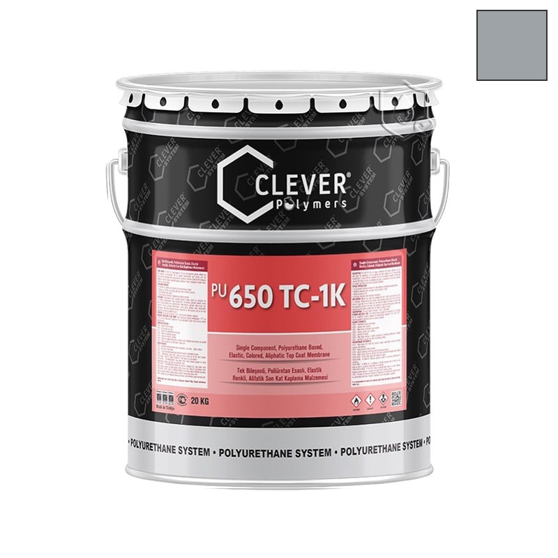 Лак-фарба Clever PU 650 TC-1K  (сірий) - 4 кг